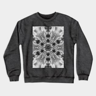 Black and White Contemporary Geometric Textile Pattern Crewneck Sweatshirt